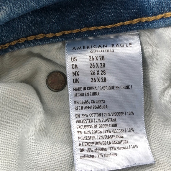 American Eagle Outfitters Light Wash Next Level Flex Skinny Jegging Jeans Sz 26 - Picture 14 of 14